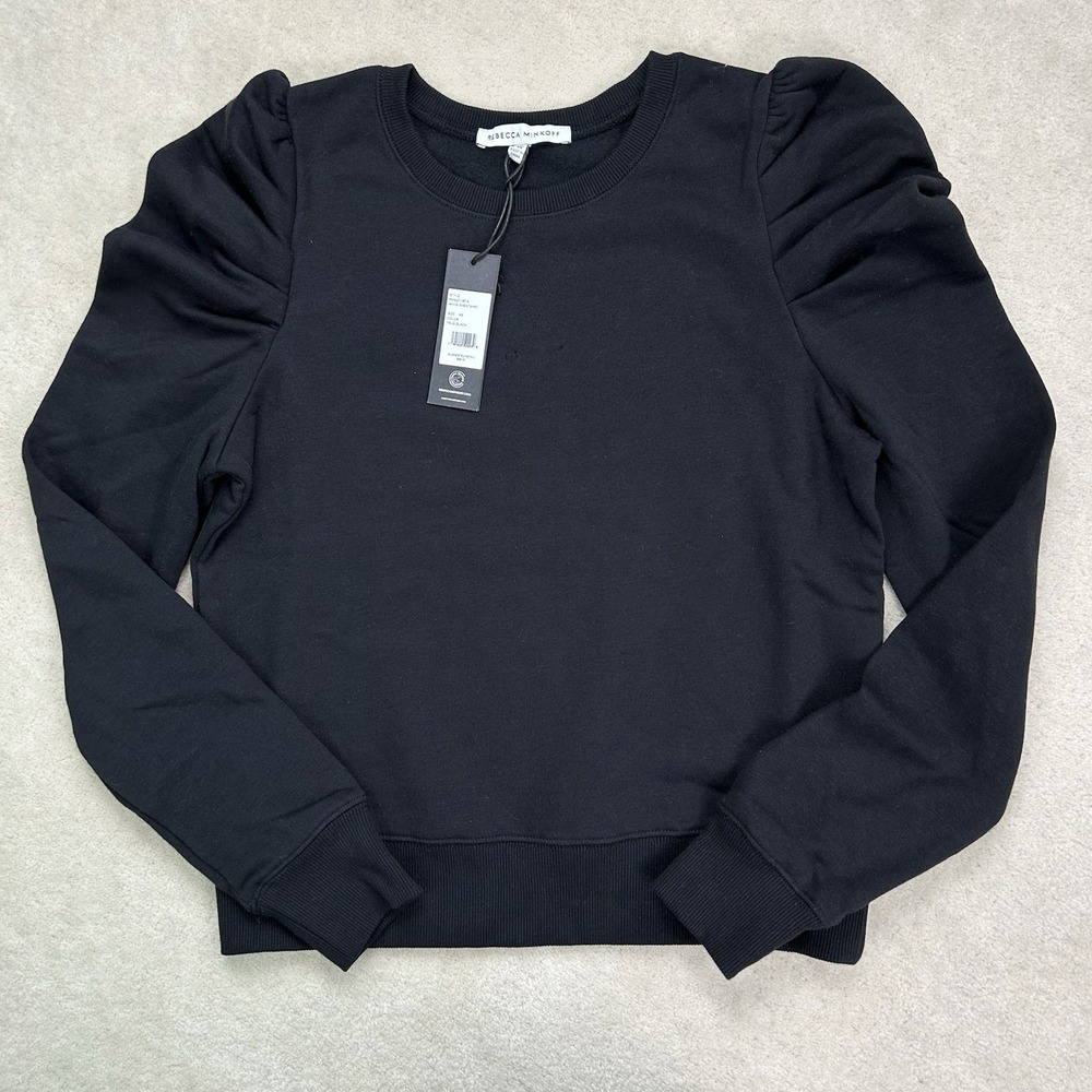 Rebecca Minkoff Janine Puff Sleeve Sweatshirt Women's XS Fleece